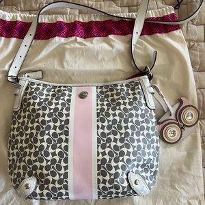 Unique white coach bag